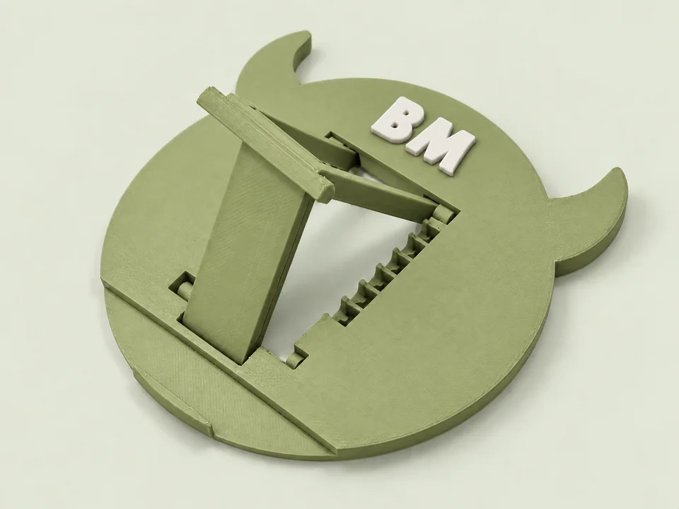 The Foldable Stand — illustrative sample in the studio color palette