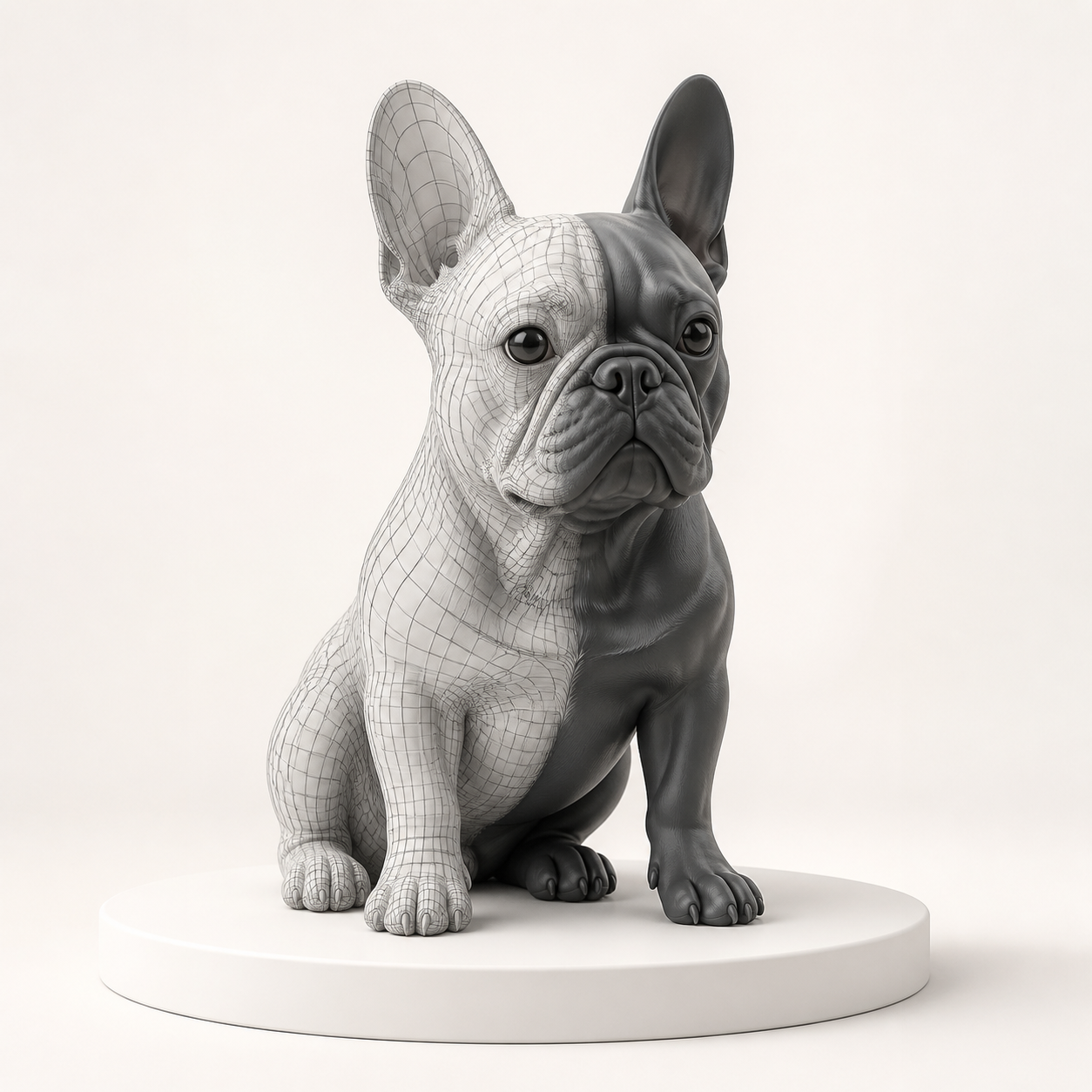 French bulldog 3D figurine