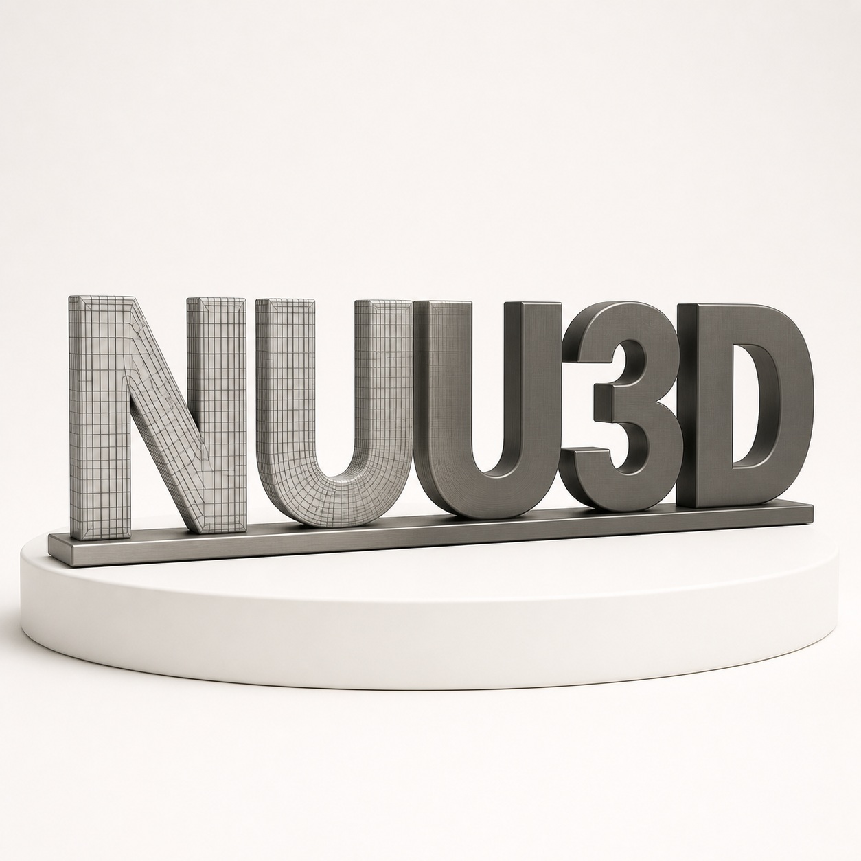 NUU3D dimensional word sculpture